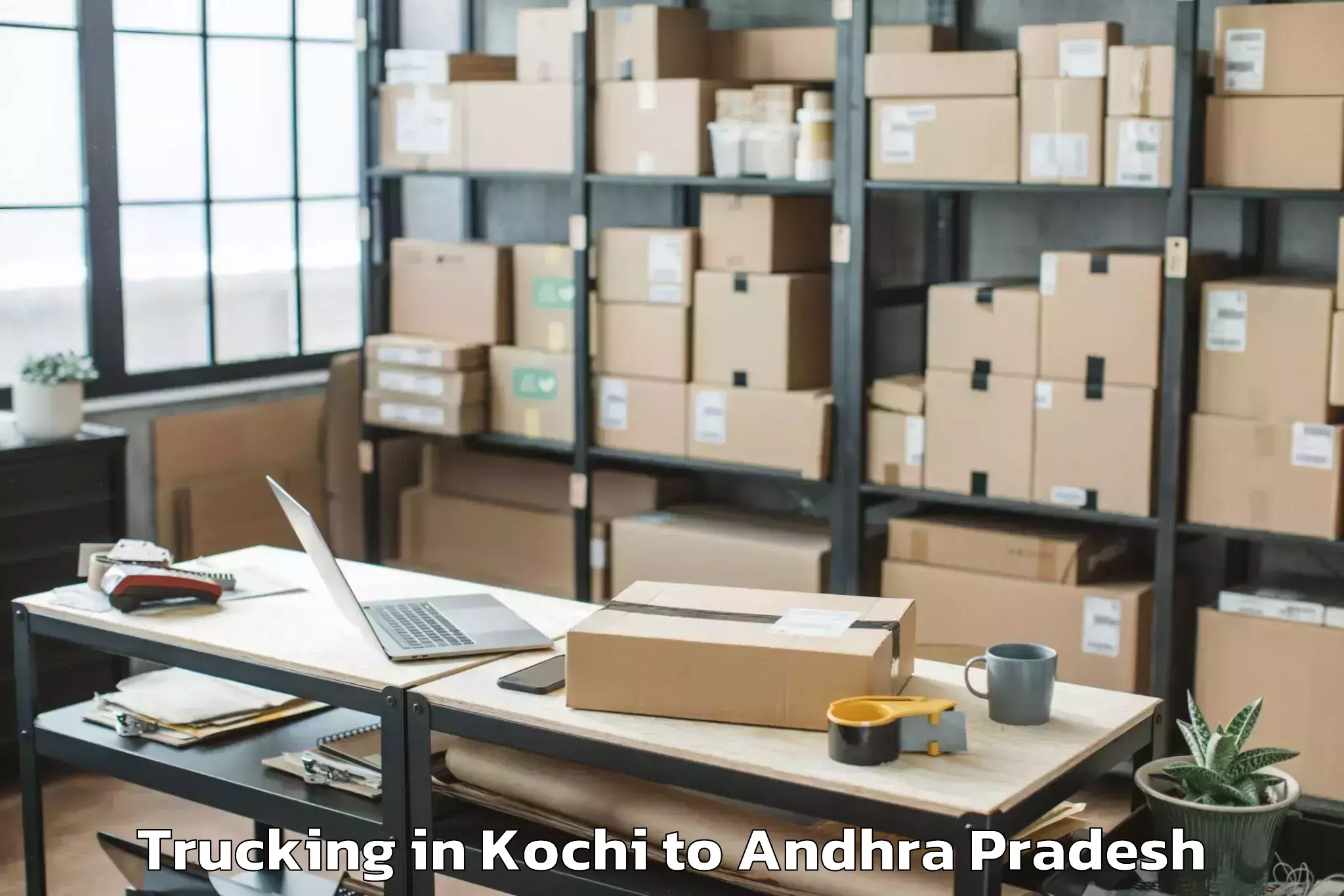 Easy Kochi to Pedavegi Trucking Booking